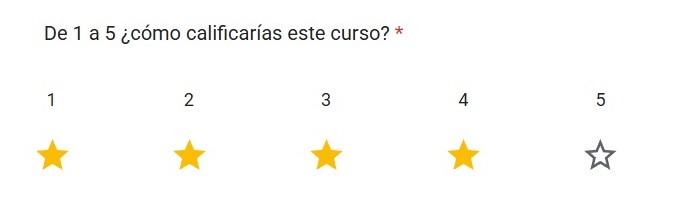 evaluación del curso